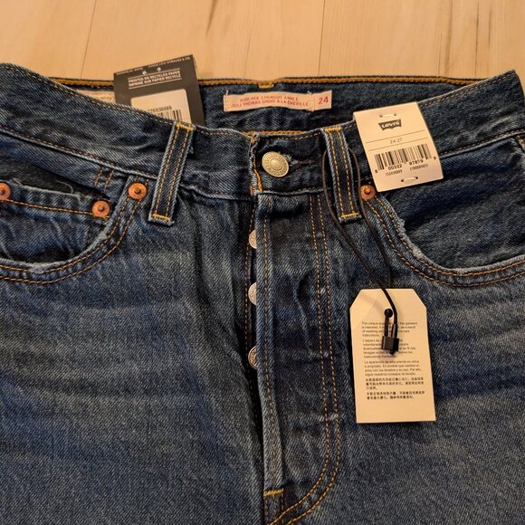Levi's Ribcage Straight Ankle Jeans 24 x 27 - Picture 4 of 4